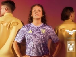 Time de futebol mexicano lança camiseta da Mulher-Maravilha Camiseta Tigres _ Mulher-Maravilha